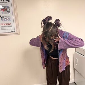 purple hippie jacket